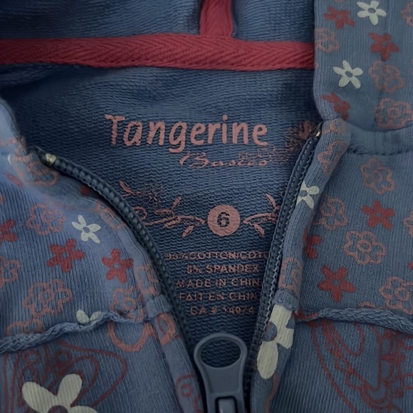 Girls Tangerline Zip Top - Picture 2 of 3